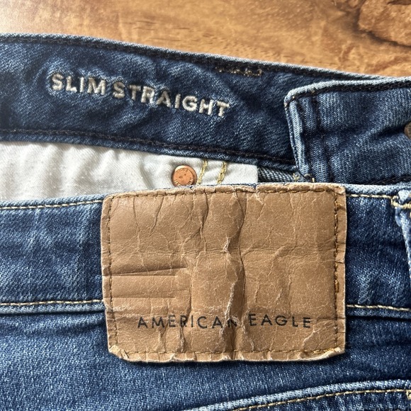 American Eagle Jeans Men's 32x32 (Fits 34x31) Slim Straight AirFlex + Stretch - Picture 4 of 6